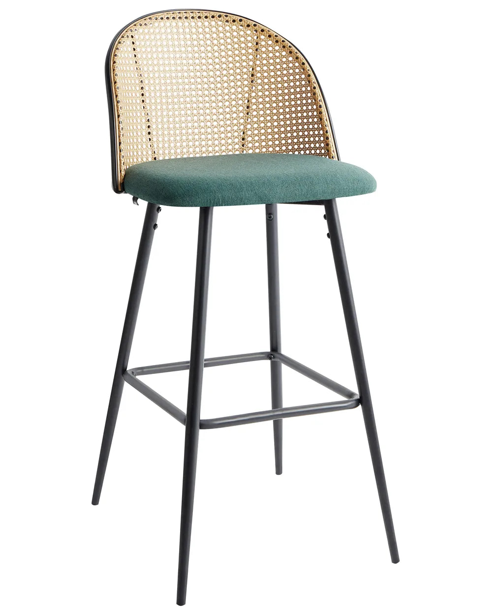 Set of 2 Bar Chairs  Metal Green Decorative Yet Functional Invero