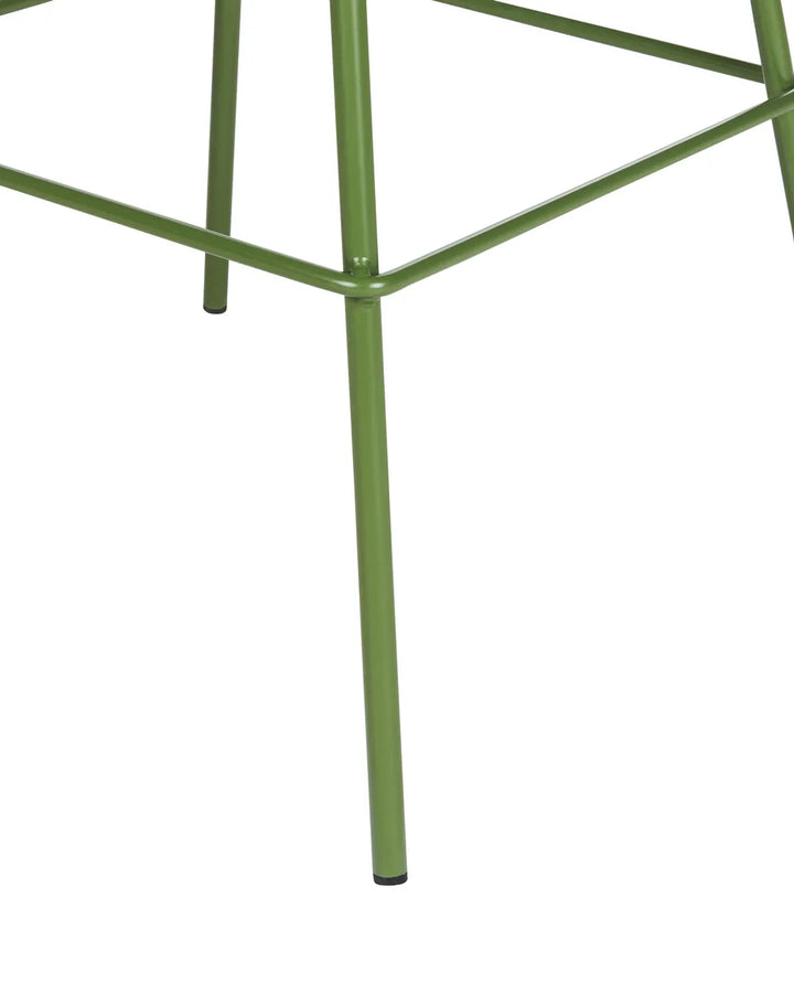 Set of 2 Bar Chairs Green Sturdy Frame Construction Revora