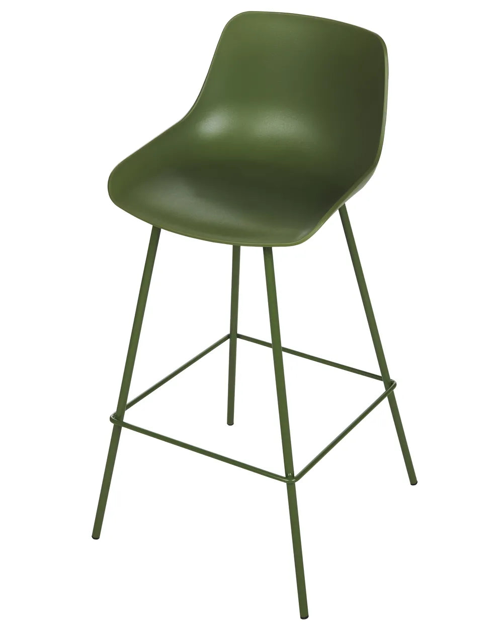 Set of 2 Bar Chairs Green Sturdy Frame Construction Revora