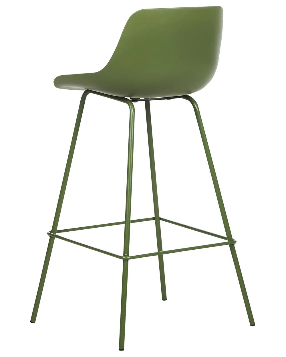 Set of 2 Bar Chairs Green Sturdy Frame Construction Revora