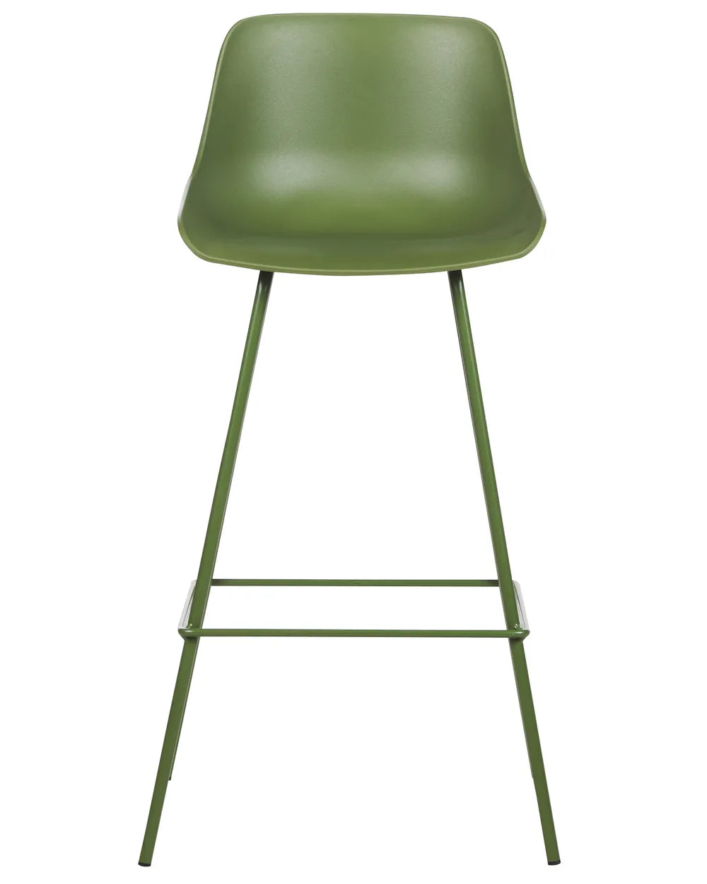 Set of 2 Bar Chairs Green Sturdy Frame Construction Revora