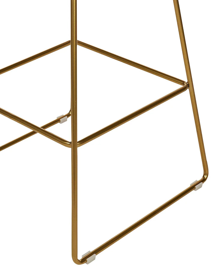 Set of 2 Bar Chairs Metal Gold Trendy Design and Colour Havaro