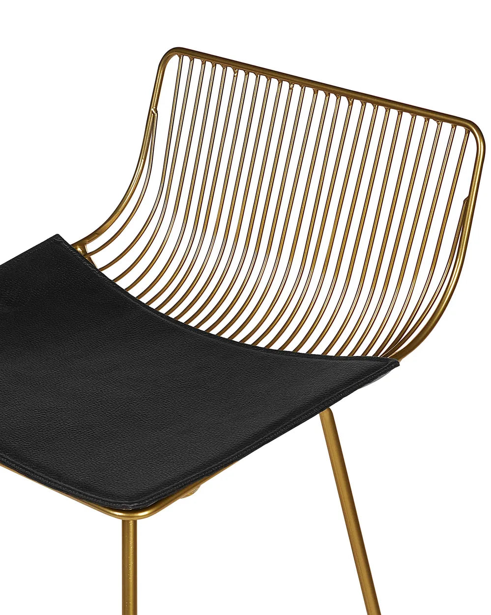 Set of 2 Bar Chairs Metal Gold Trendy Design and Colour Havaro