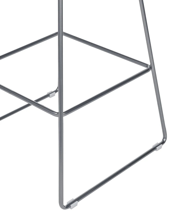 Set of 2 Bar Chairs Metal Silver Trendy Design and Colour Havaro