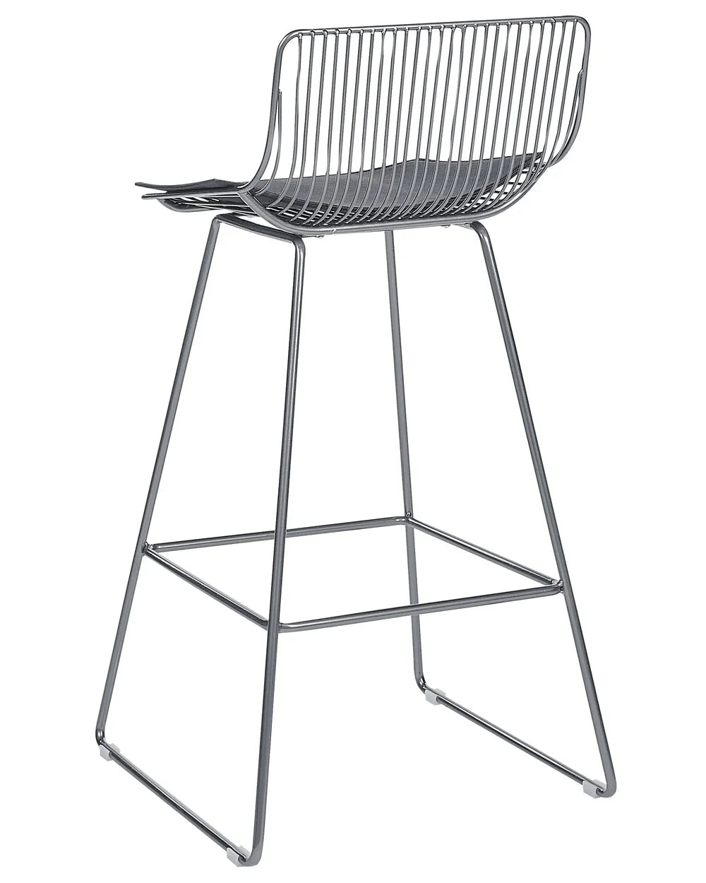 Set of 2 Bar Chairs Metal Silver Trendy Design and Colour Havaro