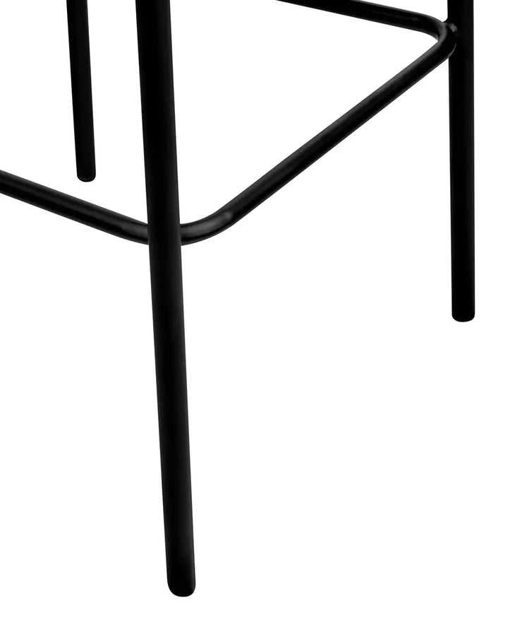 Set of 2 Bar Chairs Boucle Light Grey Comfortable Sitting Surface Klinor