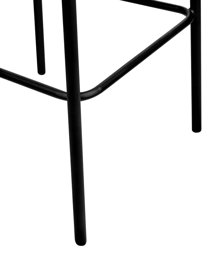 Set of 2 Bar Chairs Boucle White High-Quality Upholstery Klinor