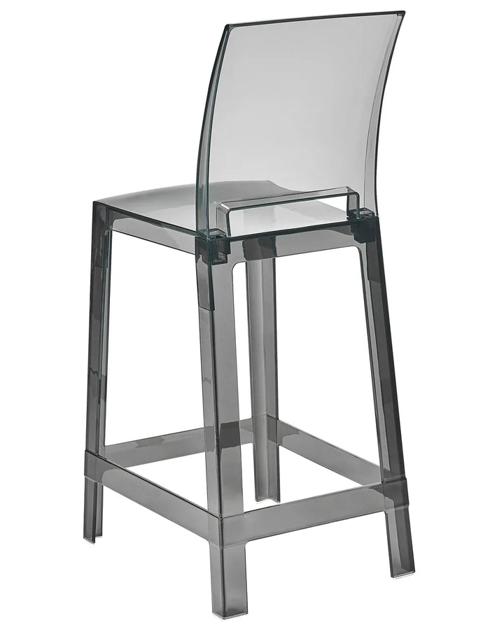 Set of 2 Bar Chairs Black Exceptionally Easy Care Wostin