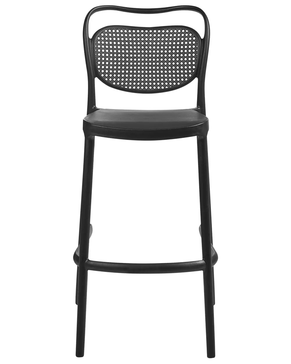 Set of 2 Garden Bar Chairs Black Retro Style Mistral