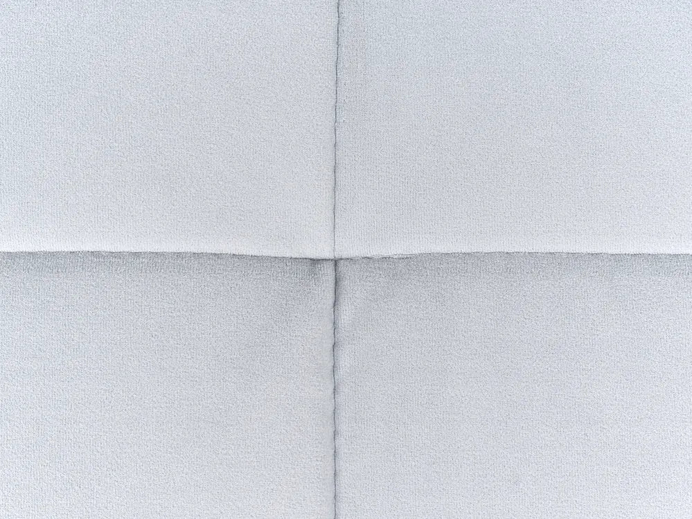 Modular Corner Sofa Bed 4 Seater Velvet Light Grey with Ottoman Right Hand Denby