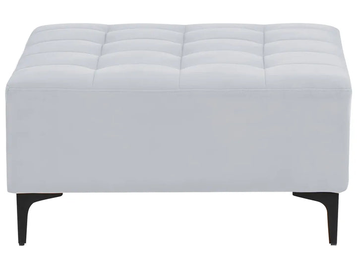 Modular Corner Sofa Bed 4 Seater Velvet Light Grey with Ottoman Right Hand Denby