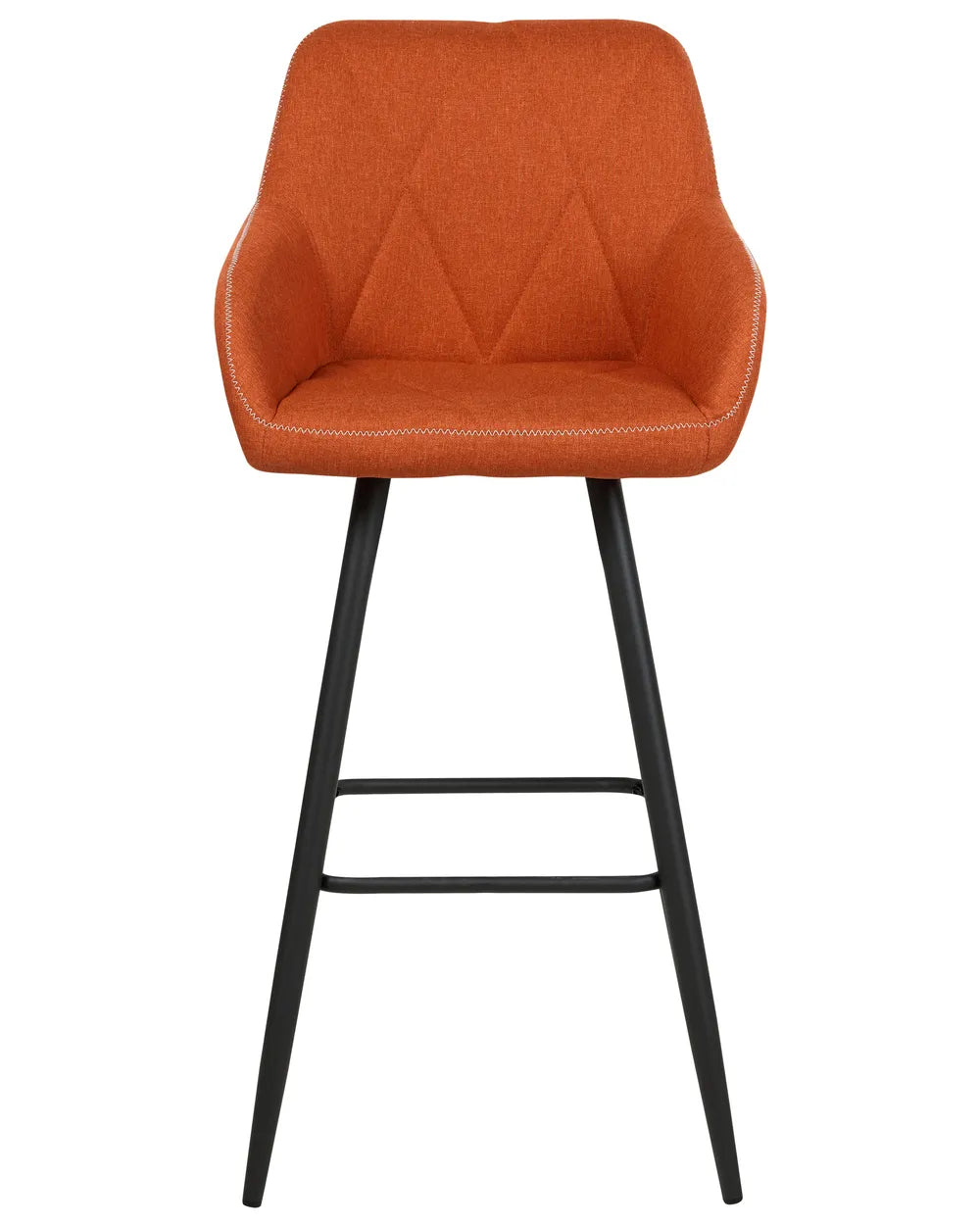 Set of 2 Bar Chairs Orange Non-Slip Leg Protectors Jarnio