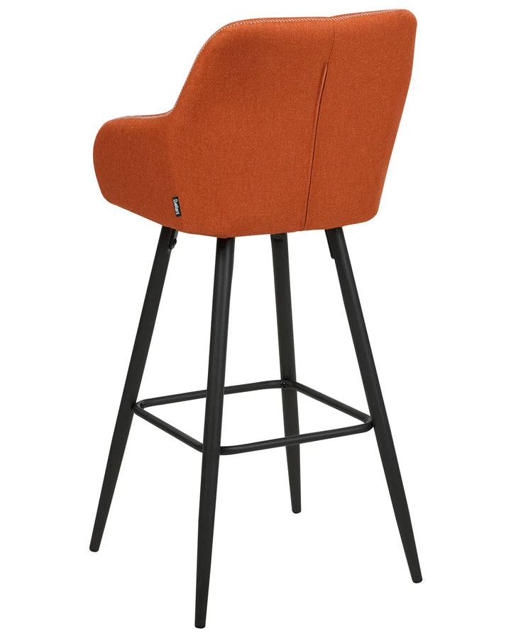 Set of 2 Bar Chairs Orange Non-Slip Leg Protectors Jarnio