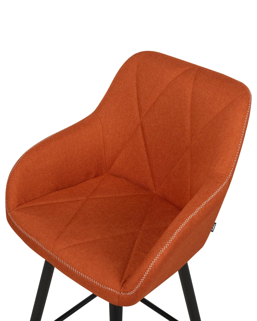 Set of 2 Bar Chairs Orange Non-Slip Leg Protectors Jarnio