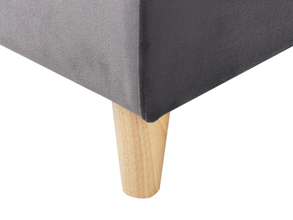 Sofa Bed 4 Seater Velvet Grey Xavo