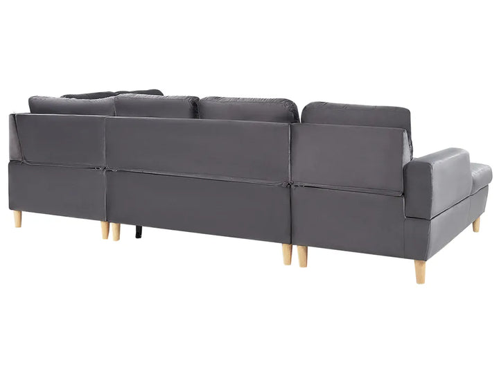 Sofa Bed 4 Seater Velvet Grey Xavo