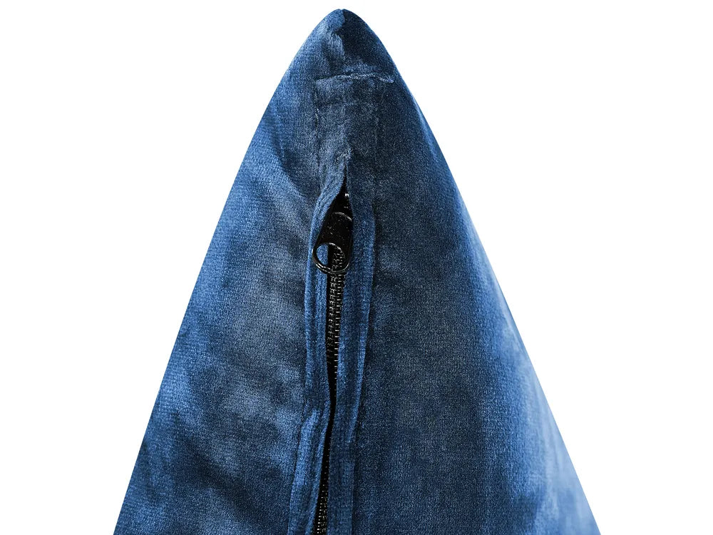 Corner Sofa 3 Seater Velvet Navy Blue Left Hand Brisia