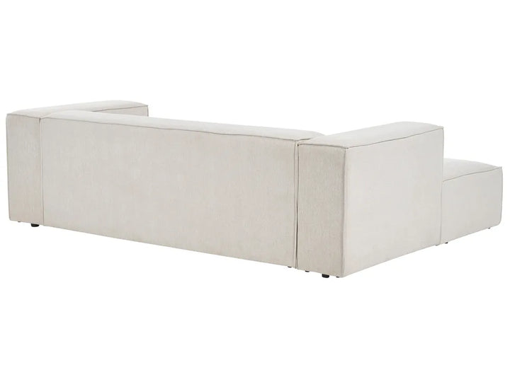 Corner Sofa 2 Seater Fabric Light Beige Right Hand Chambord