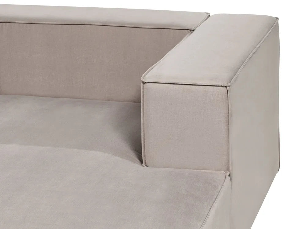 Corner Sofa 3 Seater Velvet Taupe Right Hand Chambord