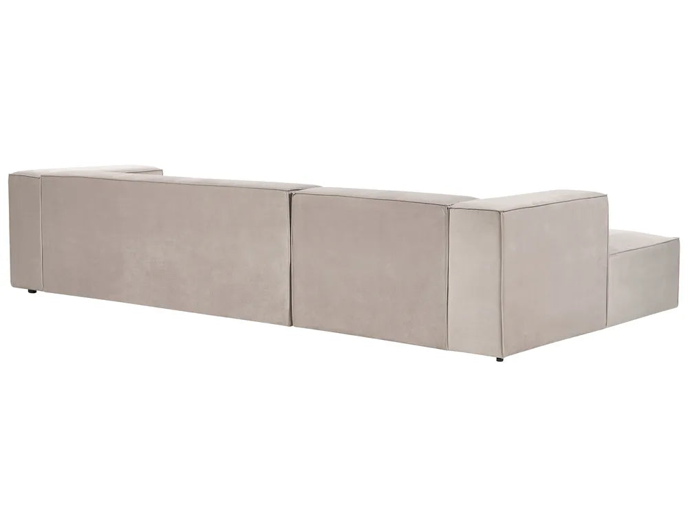 Corner Sofa 3 Seater Velvet Taupe Right Hand Chambord