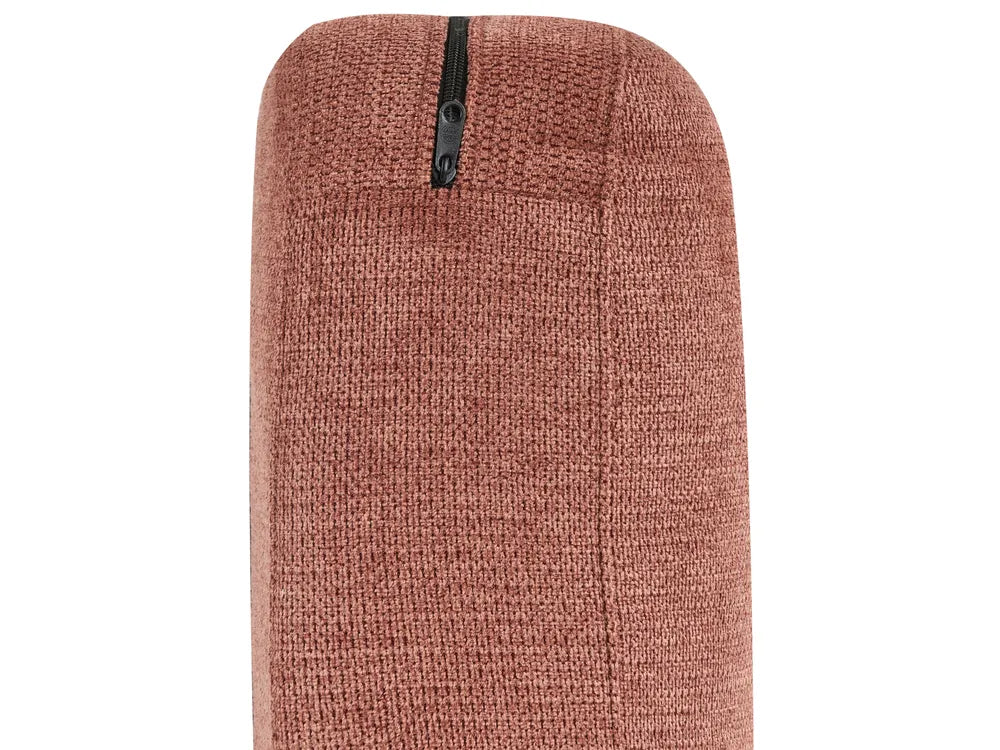 Corner Sofa 3 Seater Fabric Red Right Hand Emilio