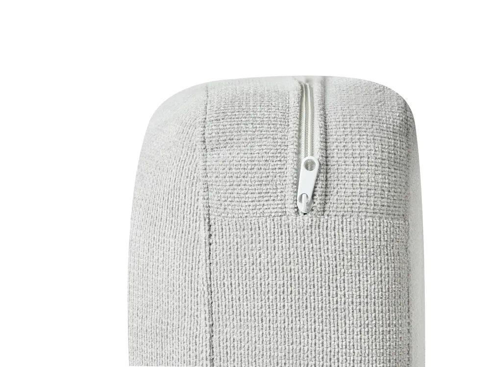 Corner Sofa 3 Seater Chenille Light Grey Right Hand Emilio