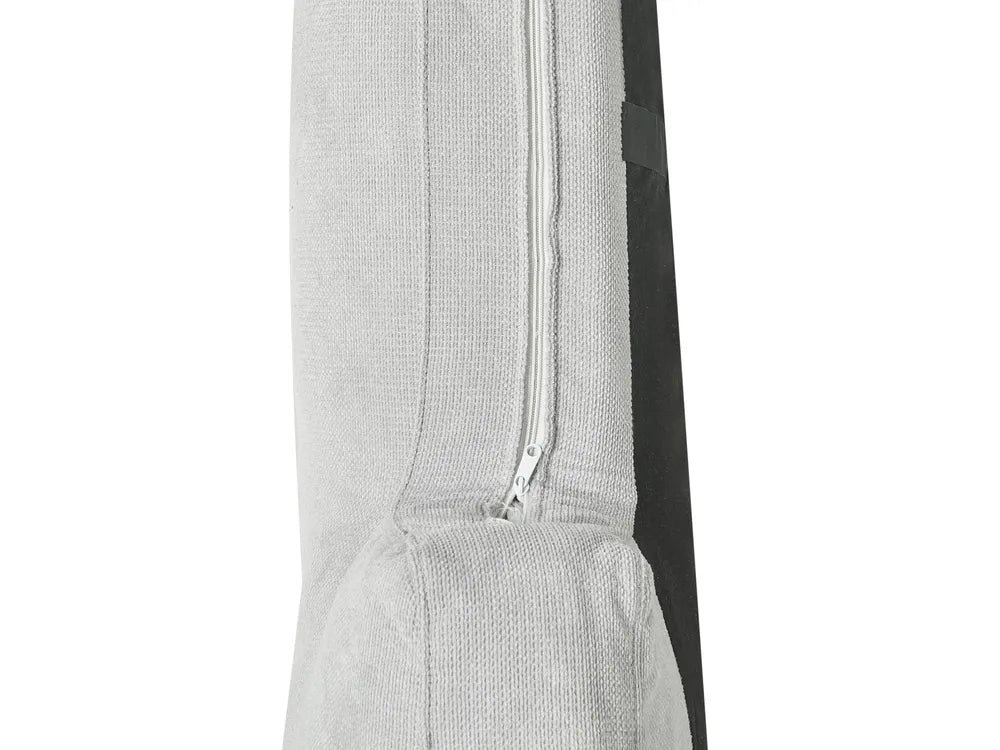 Corner Sofa 3 Seater Chenille Light Grey Right Hand Emilio