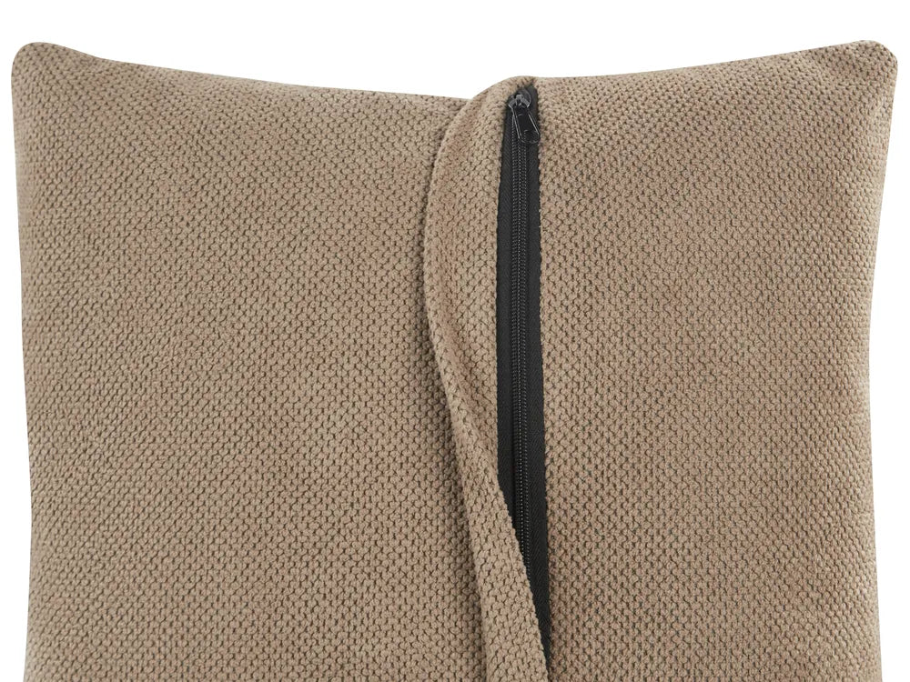 Corner Sofa 3 Seater Fabric Light Brown Left Hand Bodhild