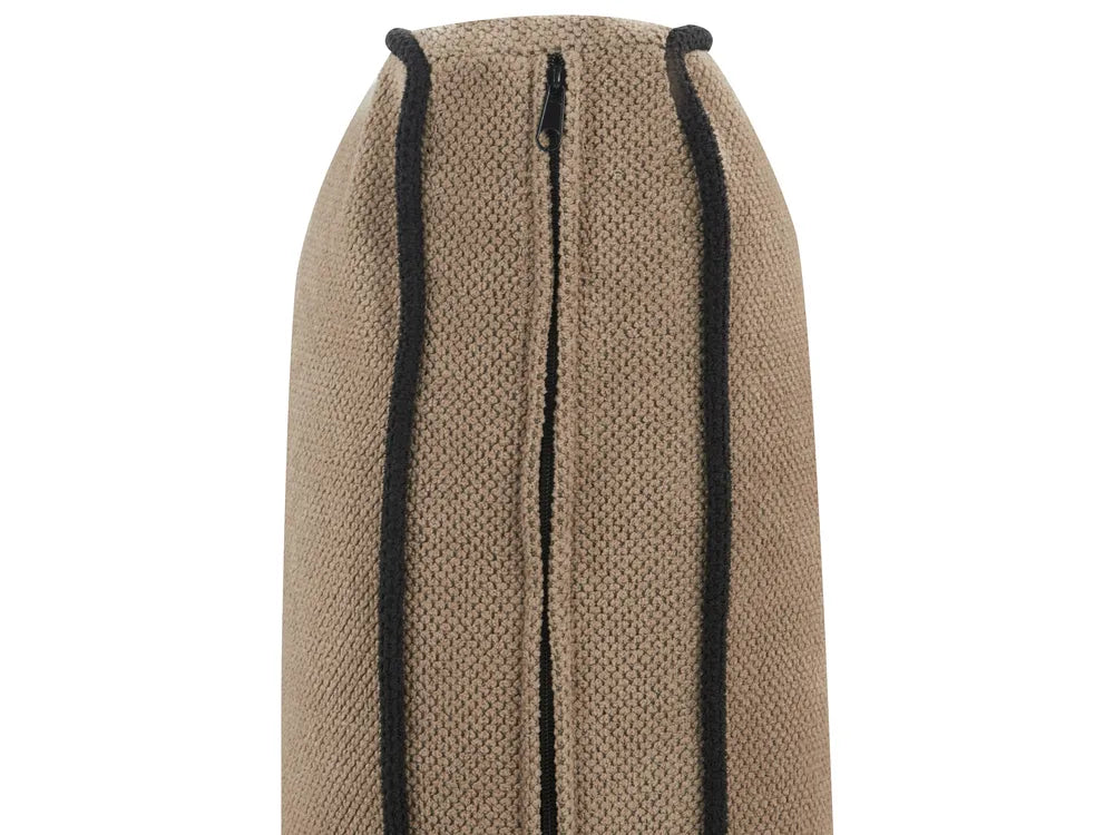 Corner Sofa 3 Seater Fabric Light Brown Left Hand Bodhild