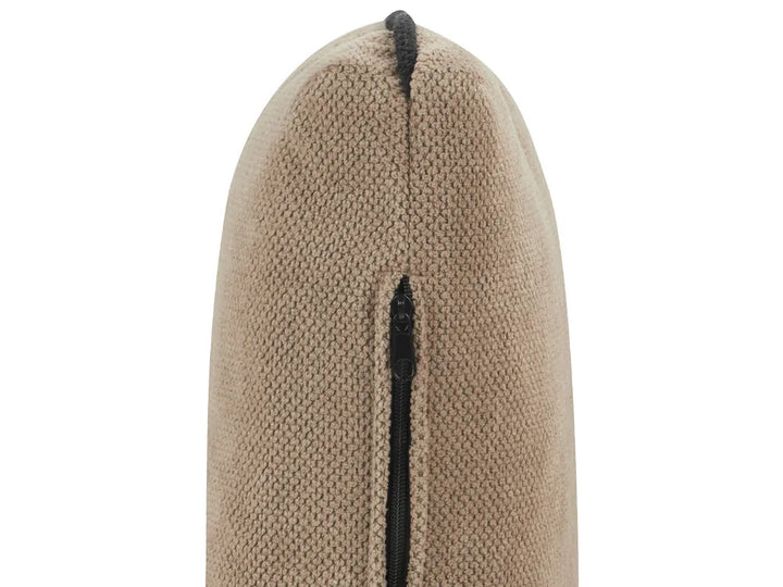 Corner Sofa 3 Seater Fabric Light Brown Left Hand Bodhild