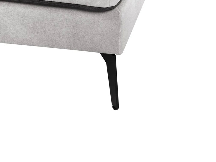 Corner Sofa 3 Seater Velvet Light Grey Left Hand Bodhild