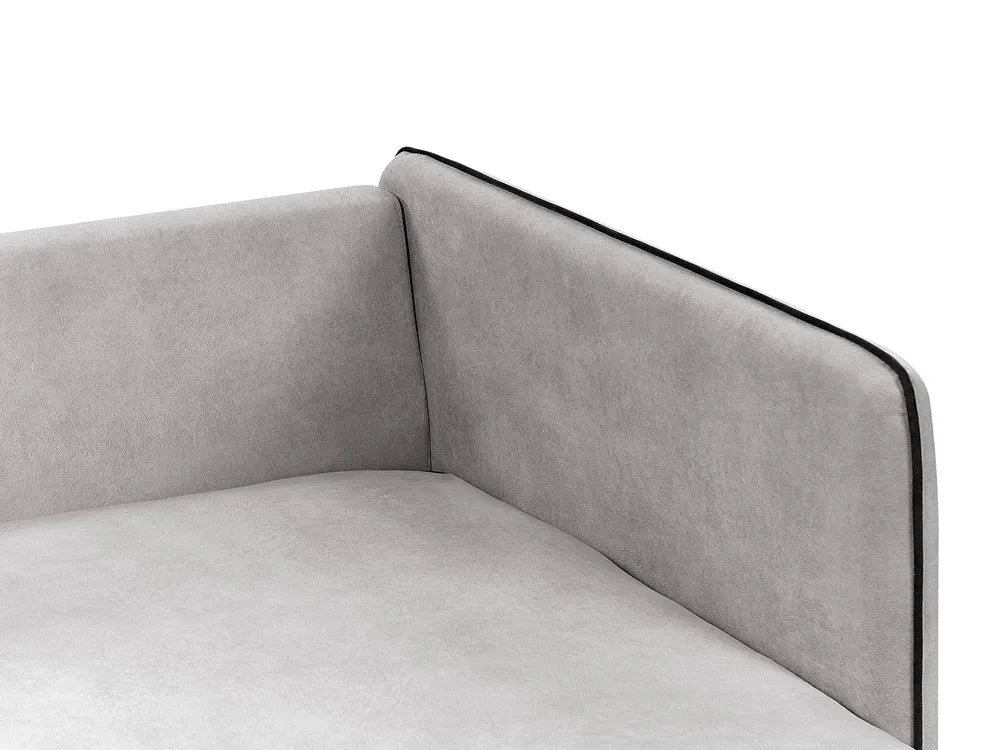 Corner Sofa 3 Seater Velvet Light Grey Right Hand Bodhild