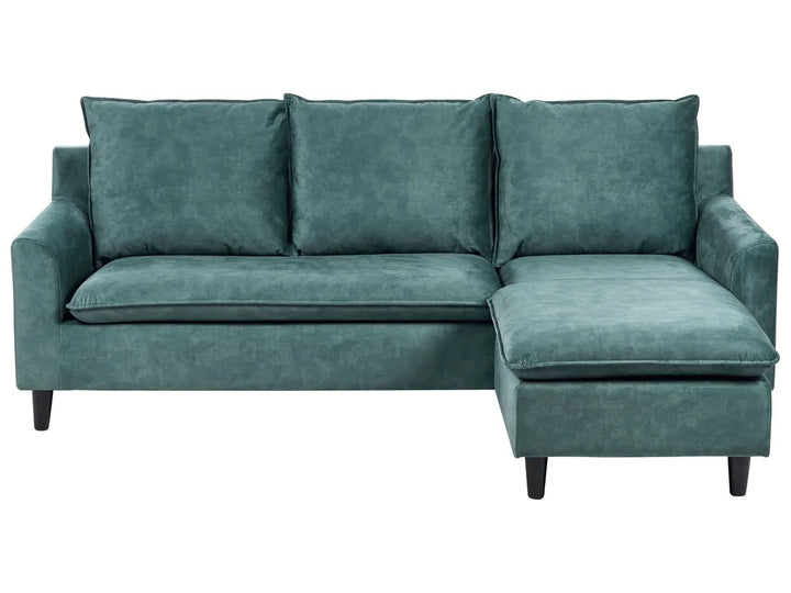Corner Sofa 3 Seater Velvet Teal Left Hand Idou