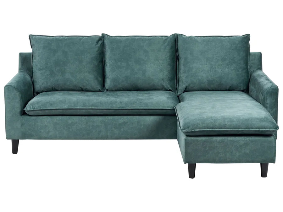 Corner Sofa 3 Seater Velvet Teal Left Hand Idou