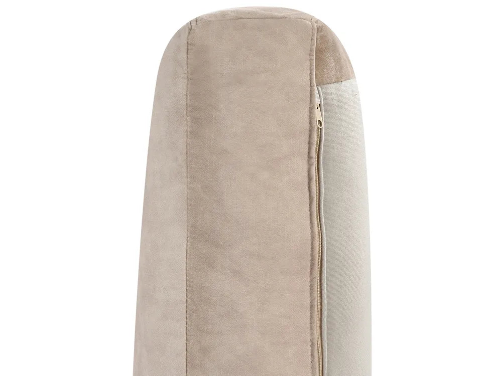 Corner Sofa 3 Seater Velvet Beige Right Hand Vardie