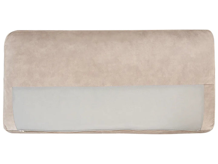 Corner Sofa 3 Seater Velvet Beige Right Hand Vardie