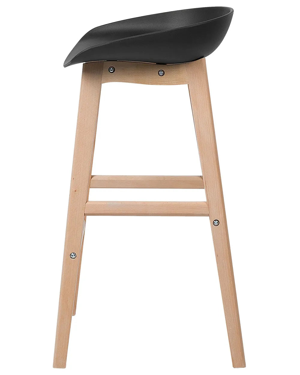 Set of 2 Bar Chairs Black High-Quality Materials Ivesta