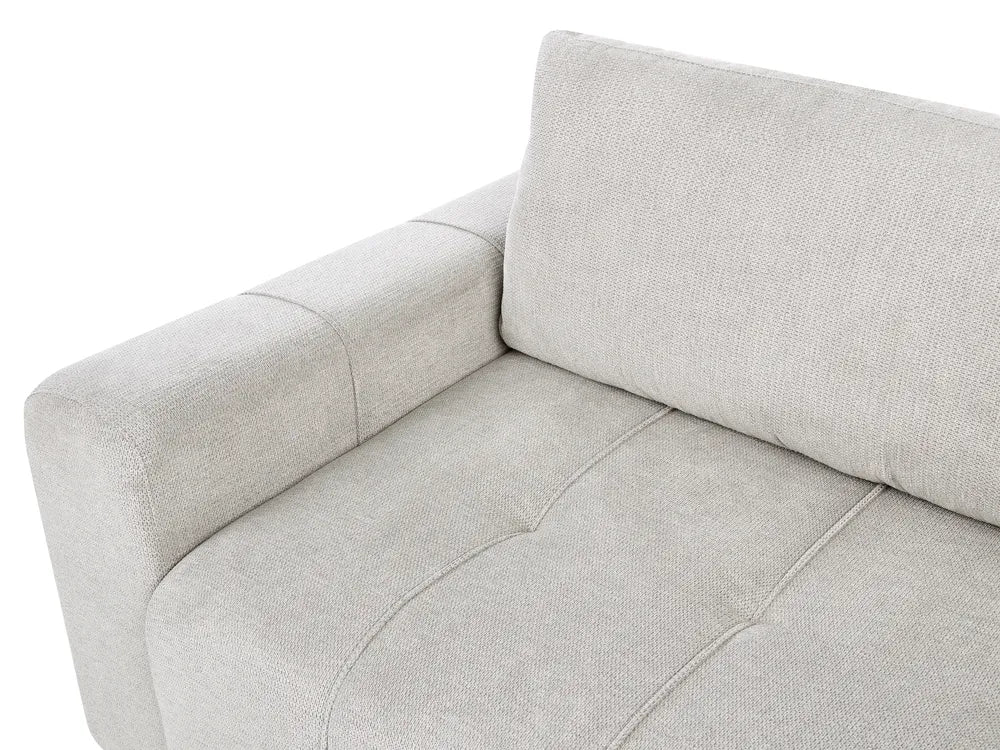 Corner Sofa Bed 3 Seater Fabric Light Grey with Storage Right Hand Rista