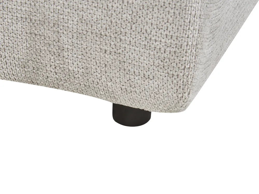 Corner Sofa Bed 3 Seater Fabric Light Grey with Storage Right Hand Rista