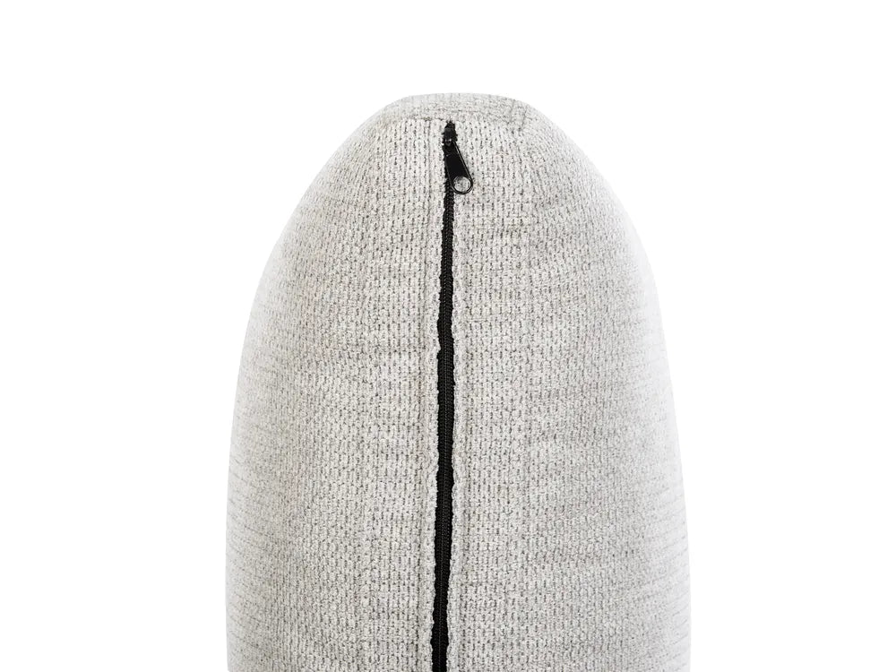 Corner Sofa Bed 3 Seater Fabric Light Grey with Storage Right Hand Rista