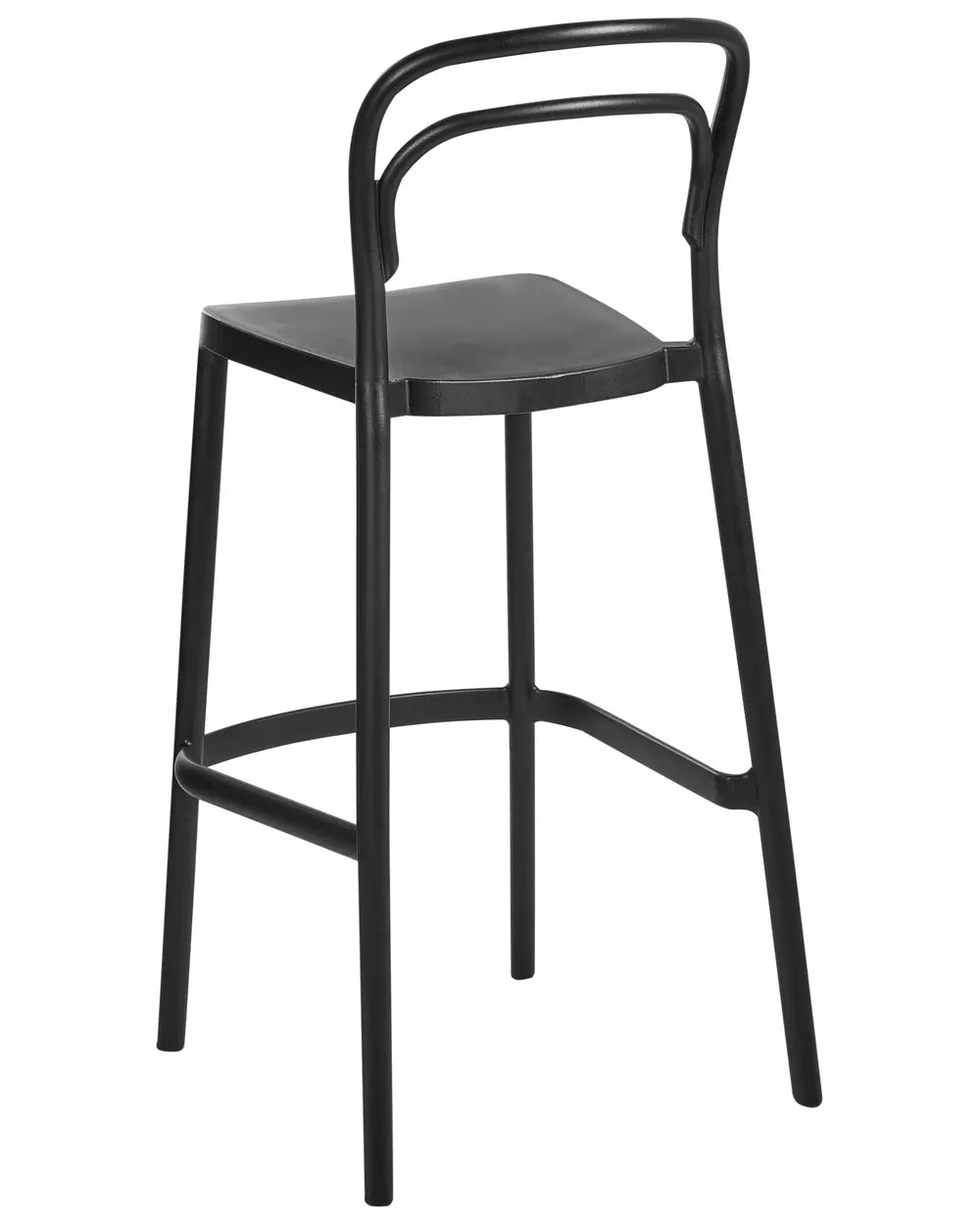 Set of 2 Garden Bar Chairs Black All-Weather Kalvio