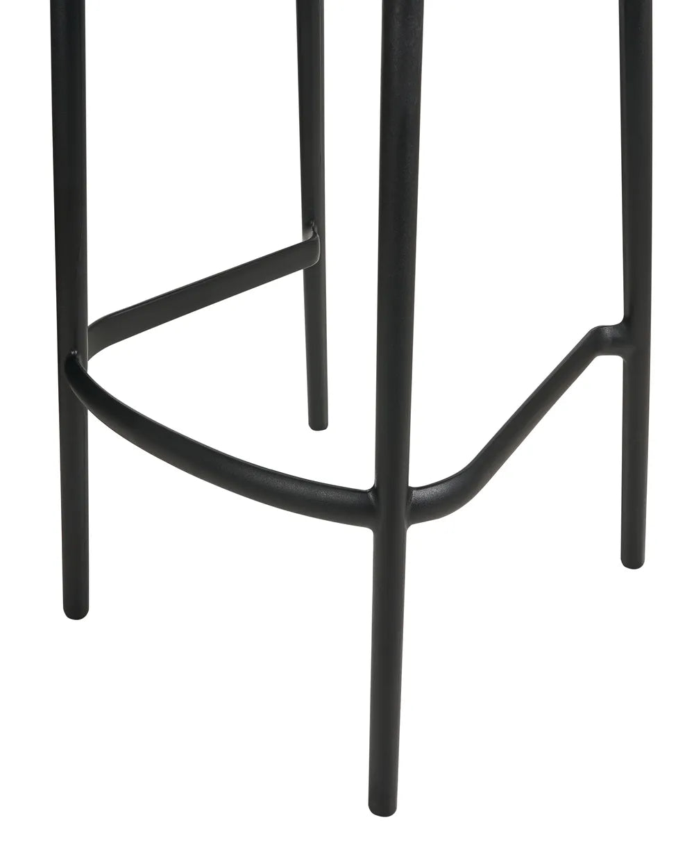 Set of 2 Garden Bar Chairs Black All-Weather Kalvio