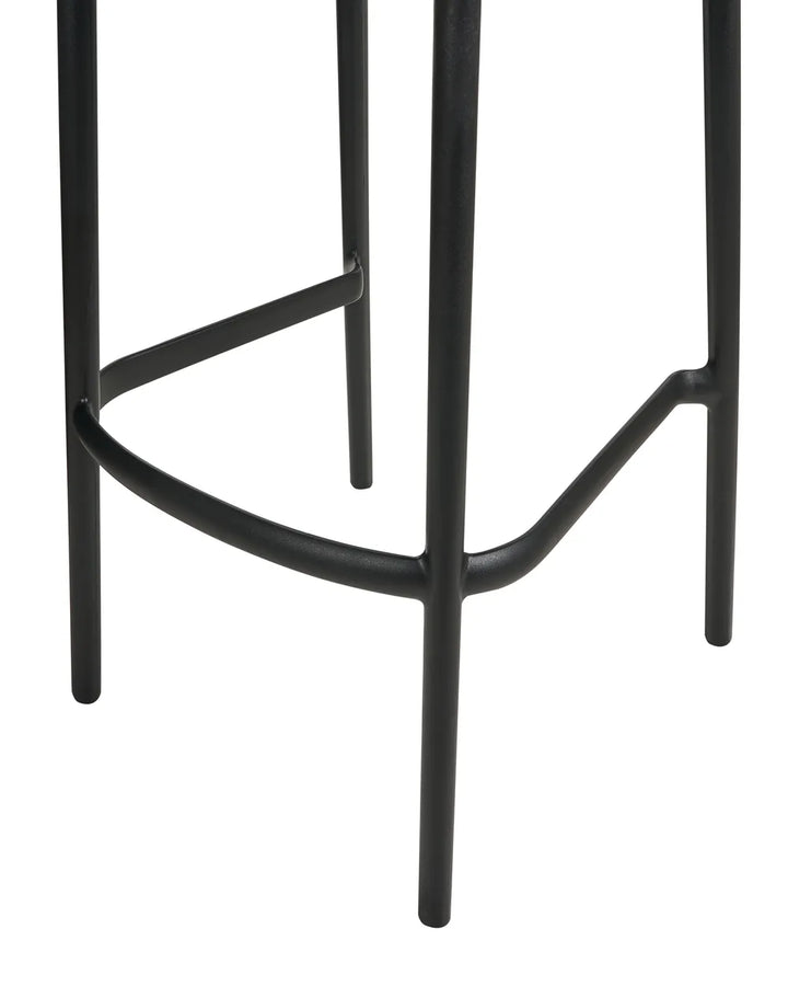 Set of 2 Garden Bar Chairs Black All-Weather Kalvio