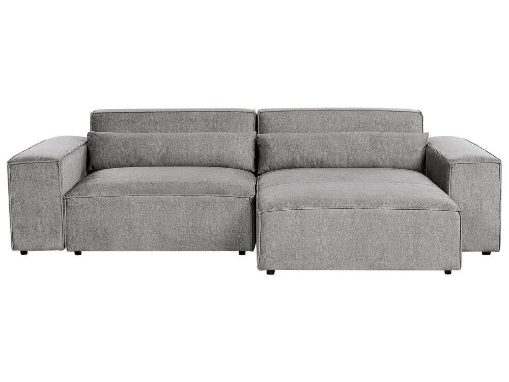 Modular Corner Sofa 2 Seater Fabric Grey Left Hand Bouke