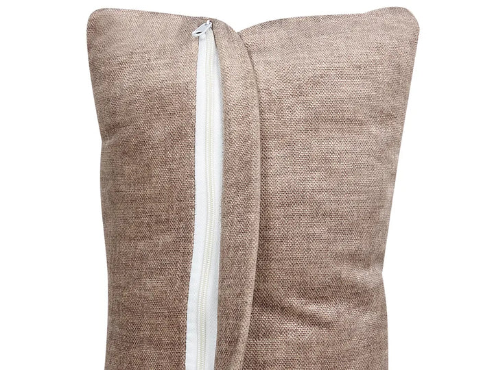 Modular Corner Sofa 2 Seater Fabric Light Brown with Ottoman Right Hand Bouke