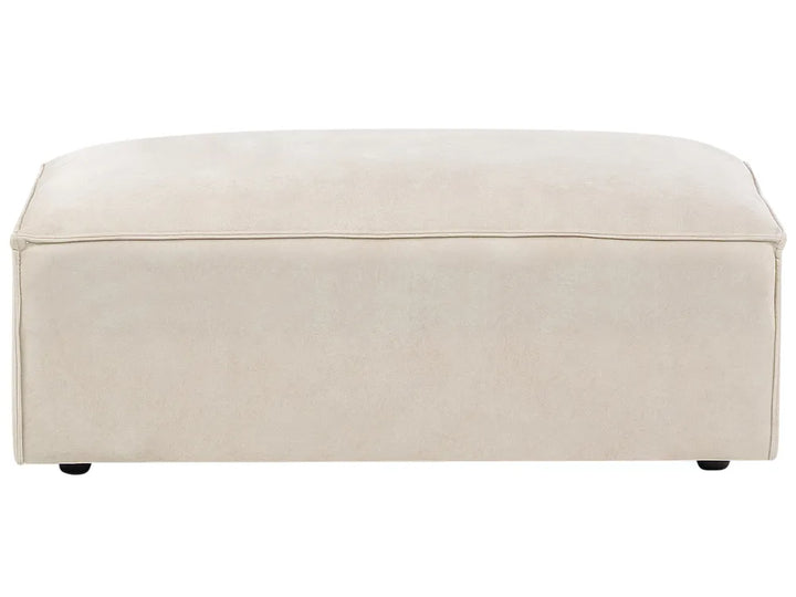 Modular Corner Sofa 2 Seater Velvet Light Beige with Ottoman Left Hand Bouke