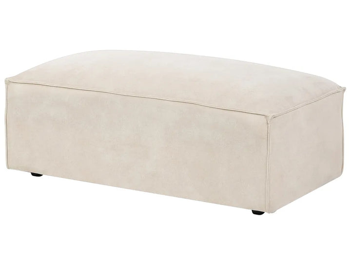 Modular Corner Sofa 2 Seater Velvet Light Beige with Ottoman Left Hand Bouke