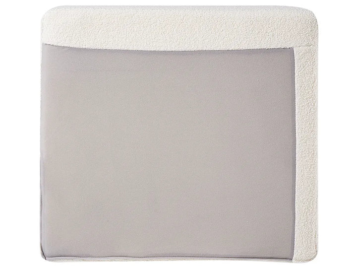 Corner Sofa 5 Seater Boucle White with Ottoman Left Hand Thremo