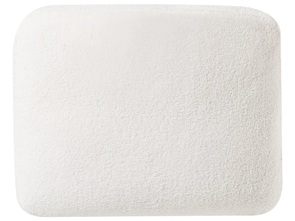 Corner Sofa 5 Seater Boucle White with Ottoman Left Hand Thremo