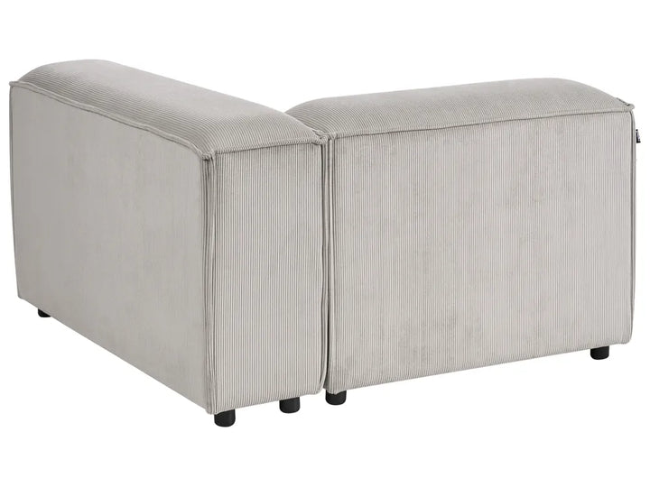 Modular Corner Sofa 4 Seater Corduroy Taupe Right Hand Quiva